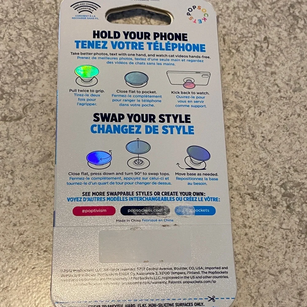 PopSocket PopGrip - Vineyard Vines Turtle Pattern in Blue and Pink